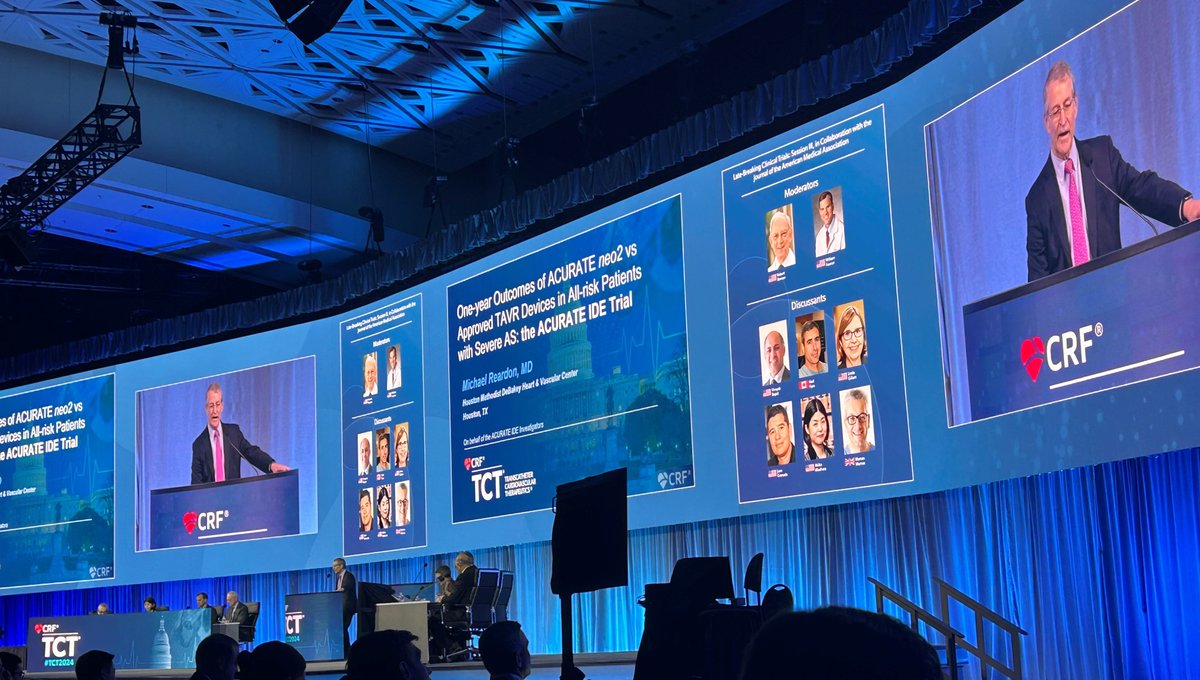 TCTMD's tweet photo. ACURATE IDE results disappoint with results indicating that the Acurate neo2 TAVI valve did not meet noninferiority compared to other devices for patients with severe AS. Read the full story for @MReardon19’s theories as to why the trial did not deliver.  https://t.co/mwbMwXaUdO https://t.co/IkfgQDlzVN