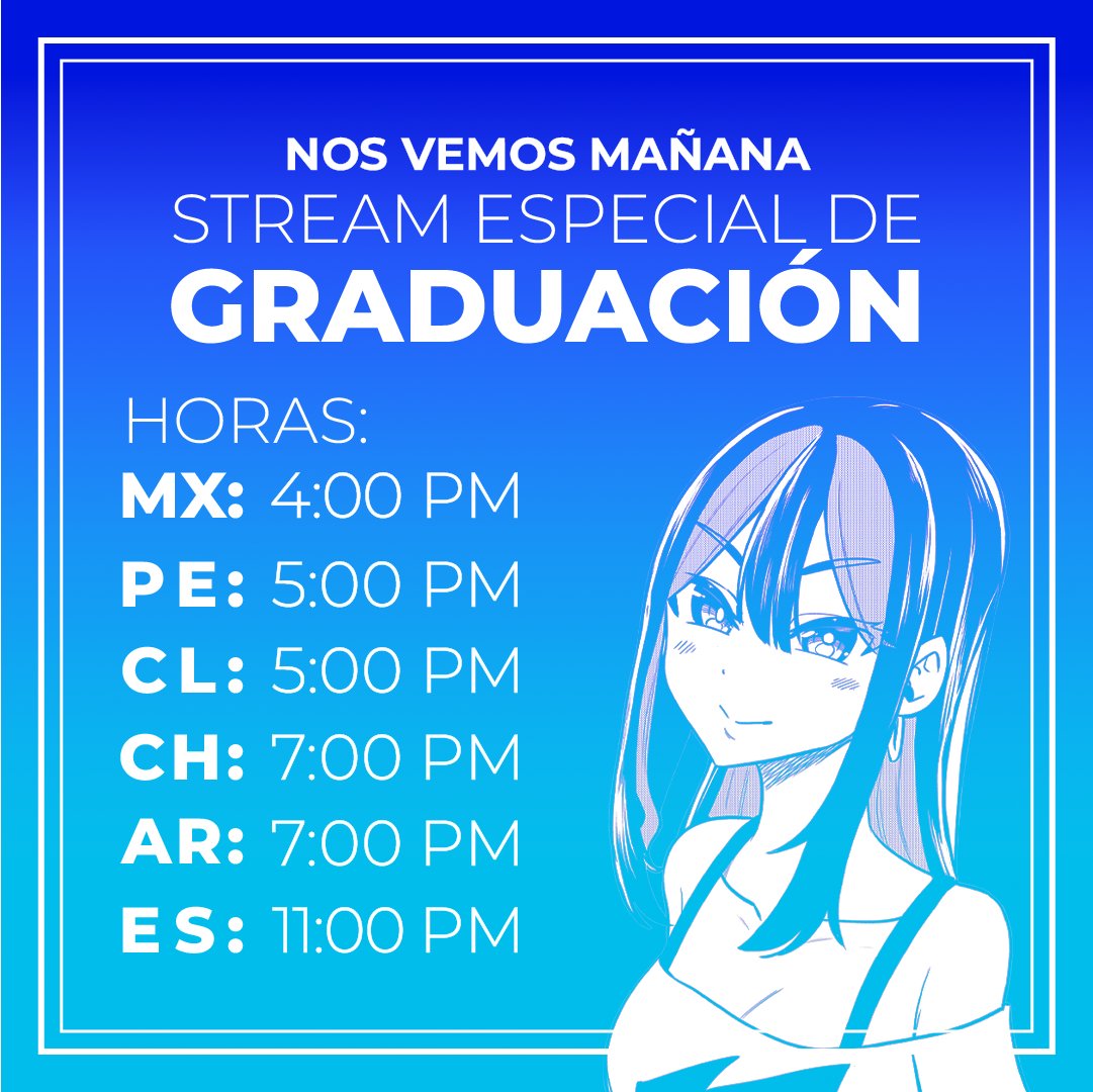 Los veo en 24h aprox 🥹🥹

Tengo que dar exámenes, mañana nos vemos luego de que exponga mi tesis, deseenme suerte 🥺😭

Gracias a todos 💠🌟
#Vtuber #graduation #twitch #VtuberES