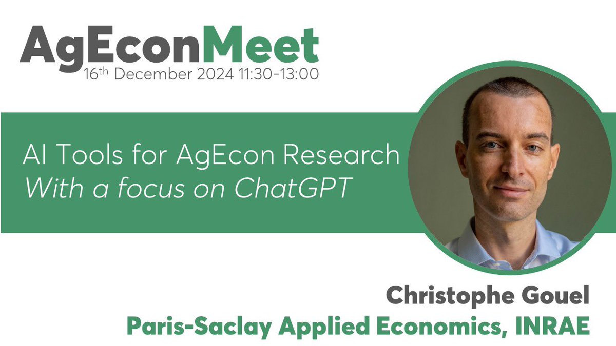 New <a href="/AgEconMeet/">AgEconMeet</a> Online Session incoming 👇 December 16 at 11.30 AM. Sign up on the Google Site in out profile