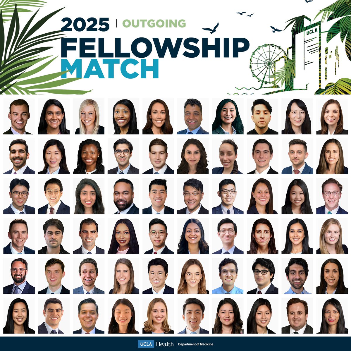 We are truly thrilled for our internal medicine residents who received their fellowship match results. We're so lucky to have been a part of your journey in medicine and can’t wait to see all you will accomplish. Congratulations! #FellowMatch #Match2025 uclahs.fyi/4imRLKC