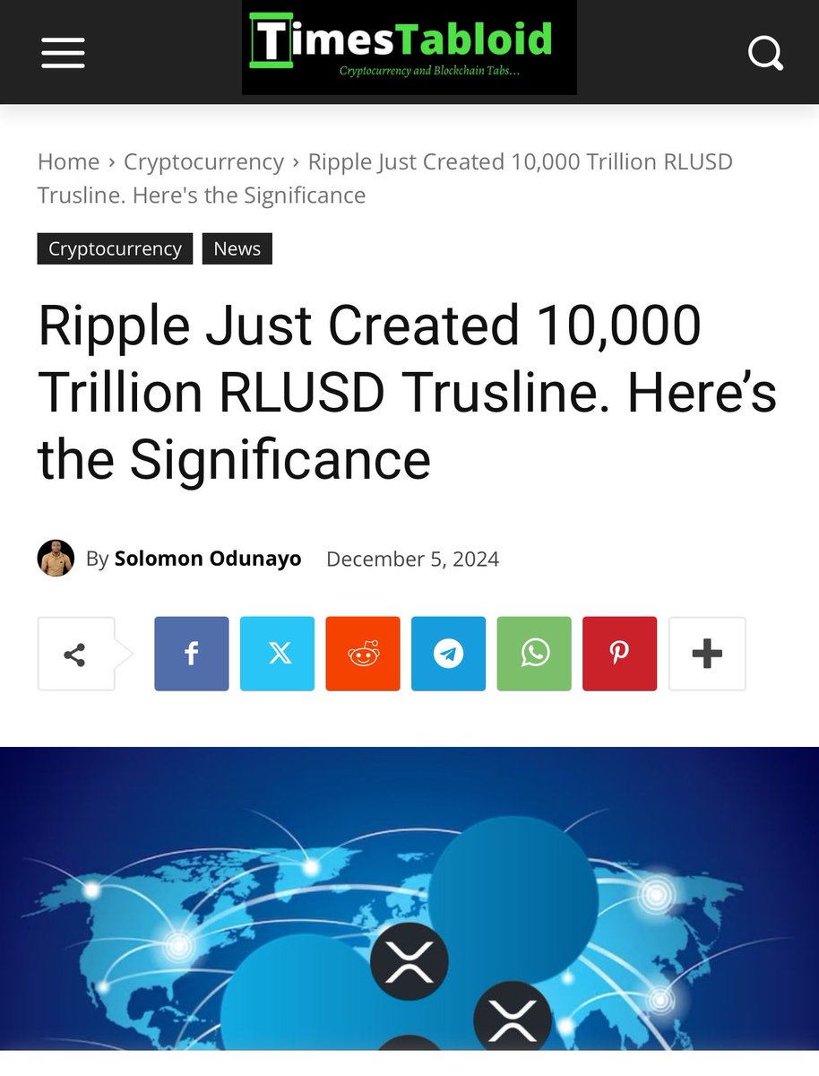 Ripple has set up a 10,000 trillion #RLUSD trustline on the XRP Ledger,  signaling preparations for the upcoming launch of their stablecoin, RLUSD,  aimed at enhancing cross-border payment efficiency through their #ODL
