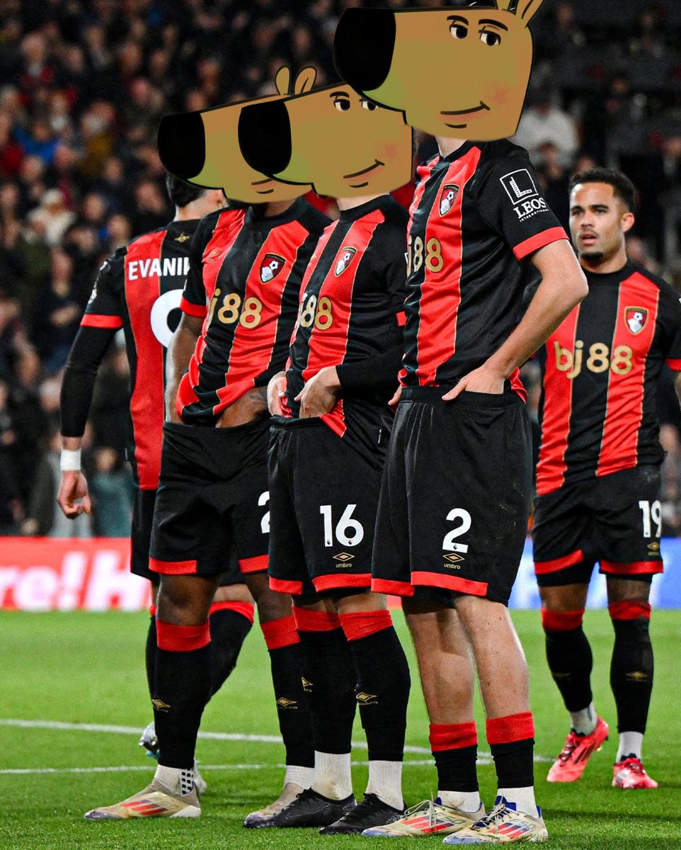 chillguycto's tweet photo. just three players hitting the chill guy.

@afcbournemouth @premierleague https://t.co/W7XVDgO3Dk