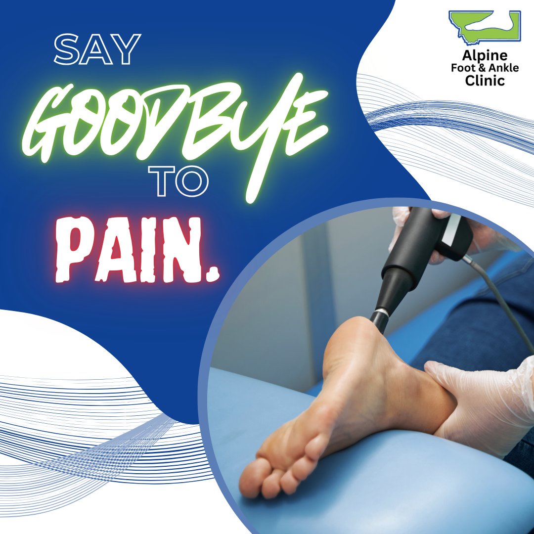 GNeibauerDPM's tweet photo. Say Goodbye to Pain w/Shockwave Therapy!🦶✨Shockwave Therapy #EPAT #ESWT might be the solution you’ve been waiting for!
📅 Ready to take the first step toward healing? Call 406-721-4007 to schedule your consultation!
#ShockwaveTherapy #PainRelief #HealthyFeet #MissoulaPodiatrist https://t.co/9TP73OQtsV