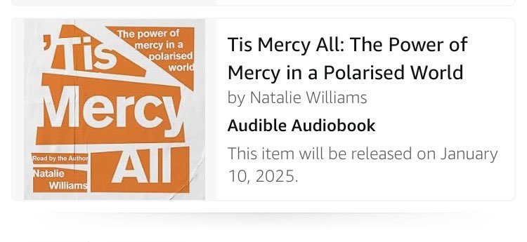 Well, this is exciting! My first audiobook is coming out in January! 🙌🏼 #TisMercyAll
<a href="/SPCKPublishing/">SPCK Publishing</a> <a href="/JubileePlus/">Jubilee+</a> <a href="/monkeynutaudio/">Monkeynut Audiobooks & Sound Ltd</a>