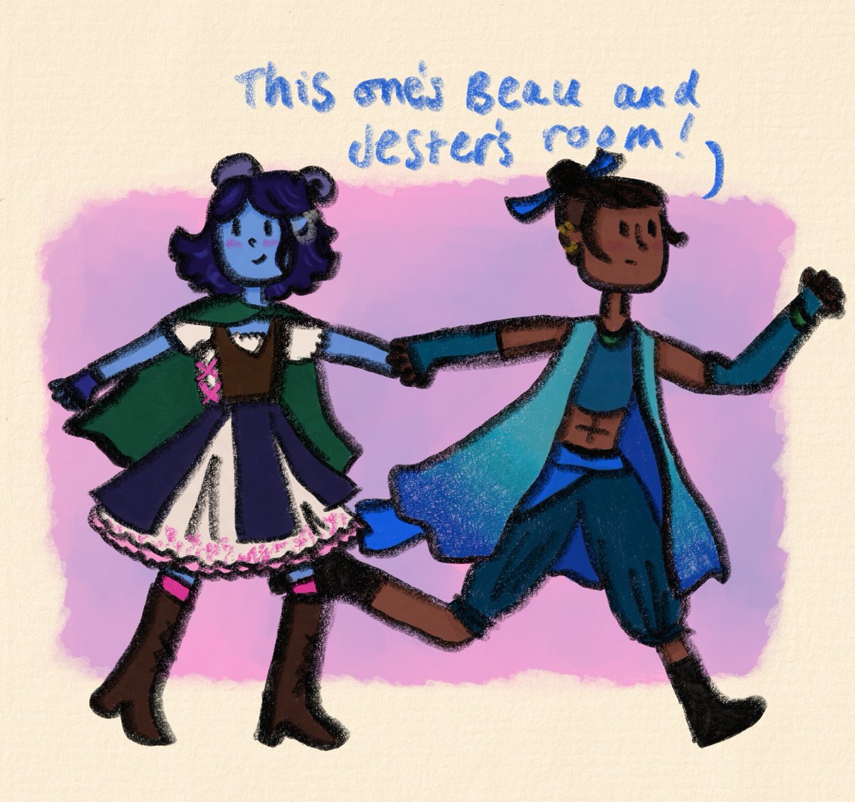 honeysweethol's tweet photo. and they were ROOMATES 💙
#criticalrole #criticalrolefanart #mightynein #beaujester https://t.co/0CQZAcHURI