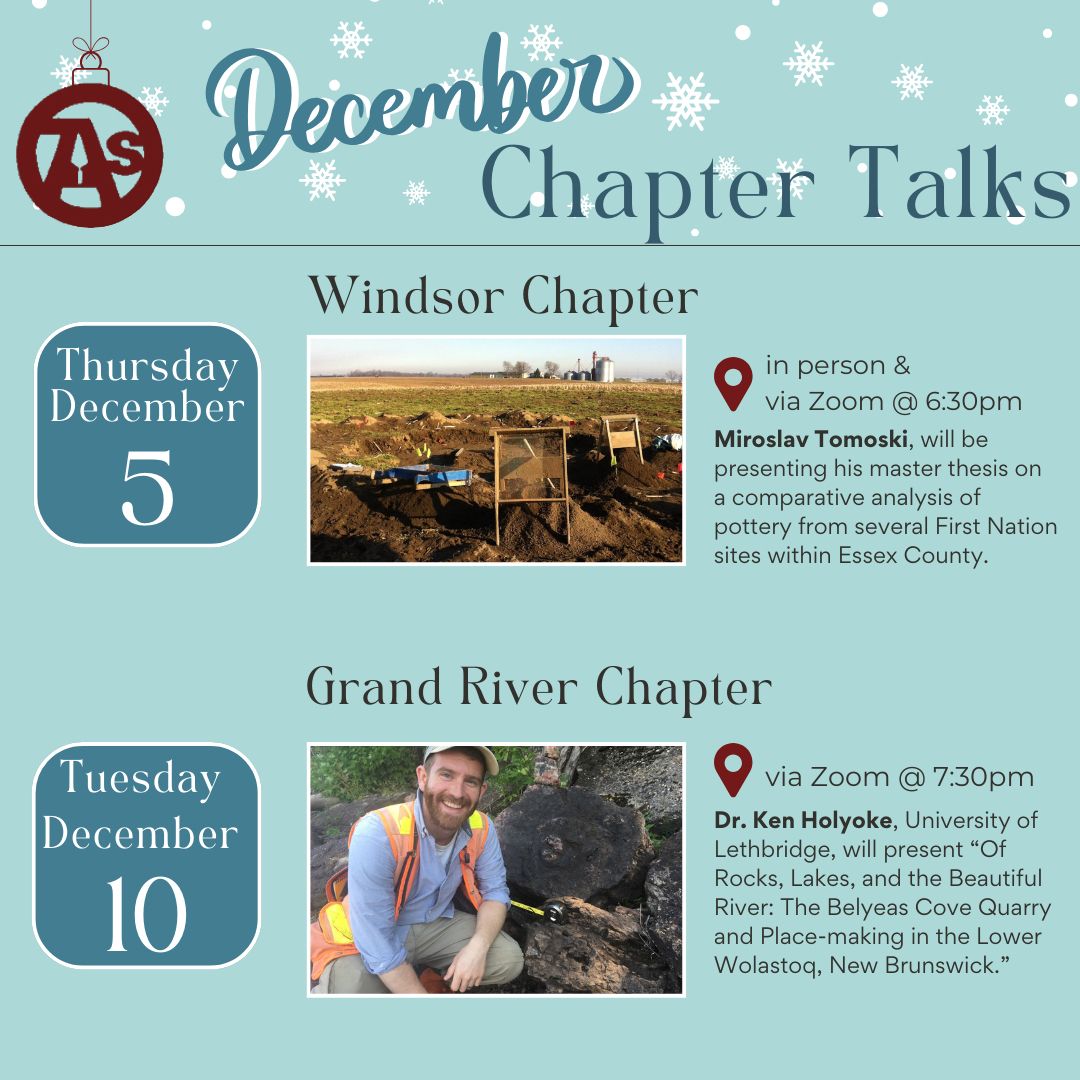 ❄️Warm up with these upcoming OAS Chapter talks!❄️

Tonight is the Windsor Chapter’s December meeting in person and online. You can register for the Zoom link here: buff.ly/4gjppzl