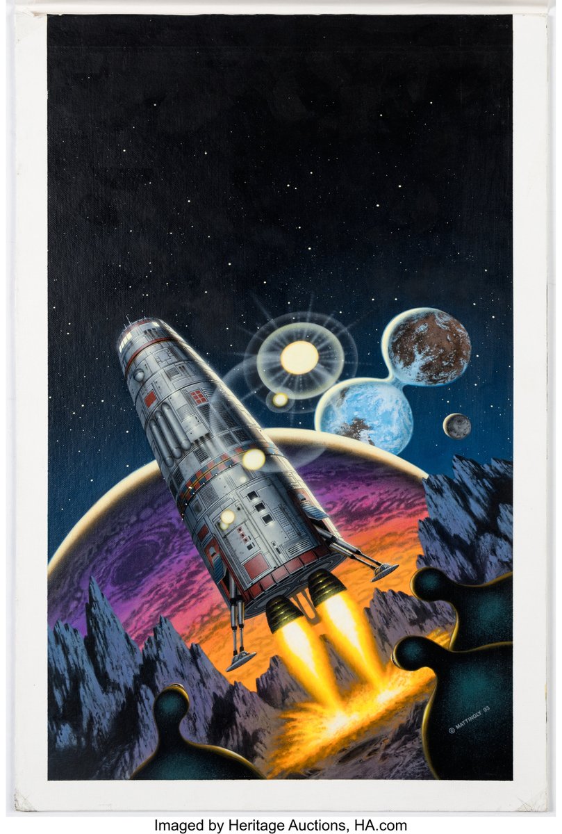 have two paintings up on Heritage.com this week. 
One is the cover for “Majyk by Design” by Esther Friesner.
The other cover is for “Ocean Under the Ice” by Robert Forward and Martha D Forward.
#furries #scifi #animorphs
comics.ha.com/c/search/resul…