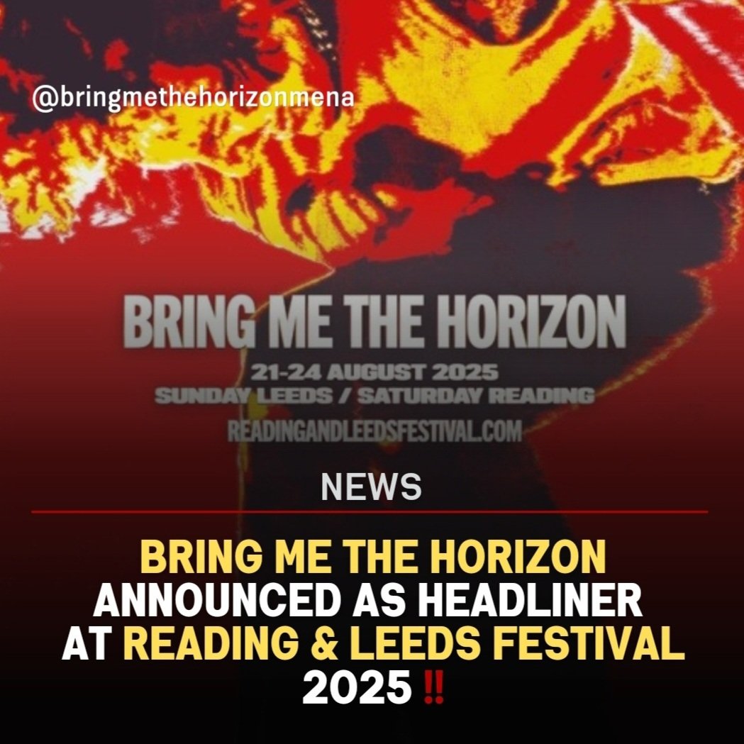 bmthmena's tweet photo. 21 til 24 August is going to be lit in the UK after announcing @bmthofficial headlining @OfficialRandL 🇬🇧🖤🔥

Follow @bmthmena for more BMTH content 🌟 

#bmth #bringmethehorizon #randl #metal #UK #rock #emo #ReadingandLeedsFest #olisykes 

Are you excited to see this live 👀⁉️ https://t.co/t9yLY4FlRk