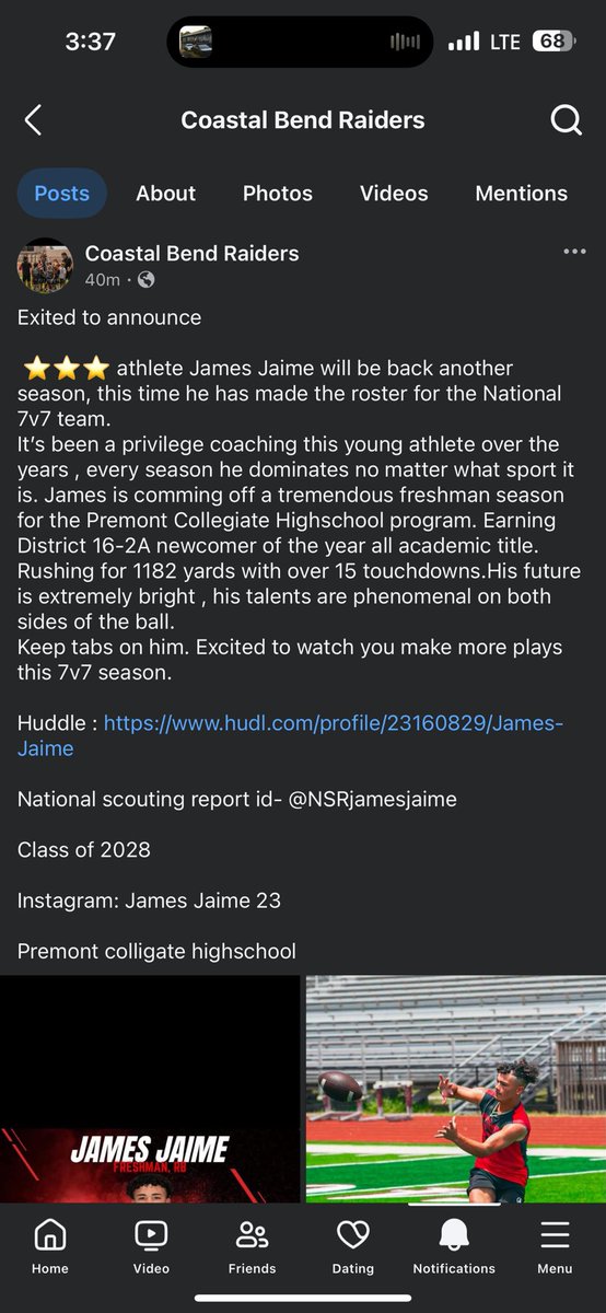 Excited to have a chance to play with the national costal bend raider team🙌🏽🔥.
@CoachEdwards_R <a href="/CoachDennisIMG/">Coach Chris Dennis</a> <a href="/vincemarrow/">CoachMarrow</a> <a href="/DreamSN_CJ/">Dream All-American USA</a> <a href="/Coach_Demory/">Demory Lawshe</a> <a href="/DanielHollandJ1/">Coach Daniel Holland Jr</a>