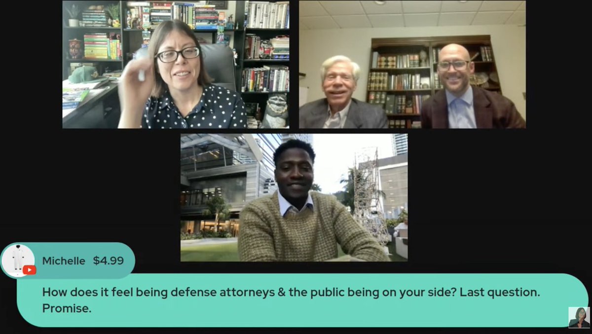 meghanncuniff's tweet photo. Thanks so much to everyone who watched my interview with Max Schardt @MaxGoddard13, the world-famous Mr. Kokumo (@shaquillekokumo) and everyone's favorite, David Botts, about the YSL trial.
We had upwards of 3,500 people watching at one time through the two-hour discussion. https://t.co/6Ksaeypglw