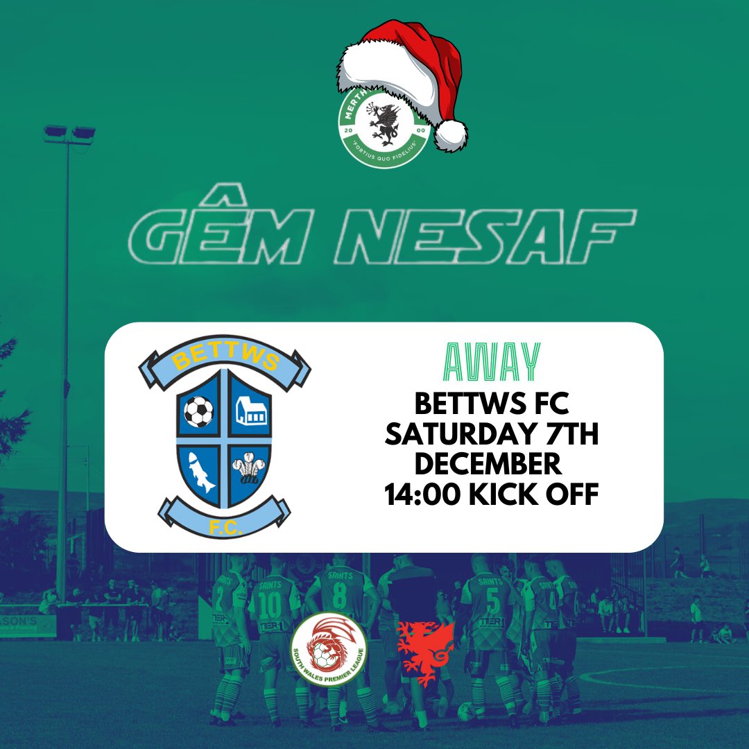 🌧️ Weather depending, we’re back on the road this weekend as we take on <a href="/bettws_fc/">Bettws FC</a> in the final league game of 2024. <a href="/SWPLInfo/">South Wales Premier League</a>