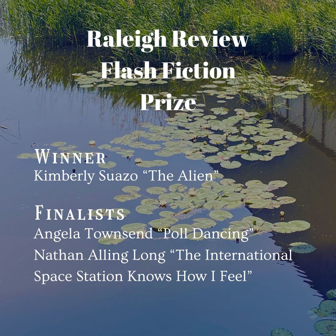 Congratulations to Kimberly Suazo with her piece “The Alien” as our winner of the flash fiction prize! Our finalists are Angela Townsend and Nathan Alling Long. All three pieces will be featured in our upcoming Spring 15.1 edition.
Congrats to our winner and finalists! 🎉