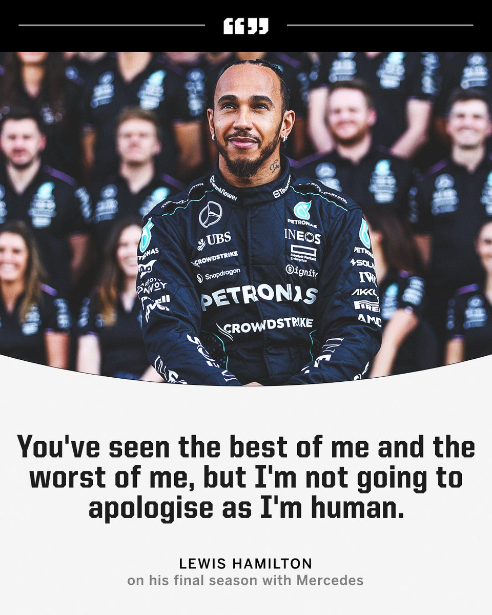 ESPNF1's tweet photo. Lewis Hamilton has no regrets about his time with Mercedes ❤️ https://t.co/tJn4hjw1Pa