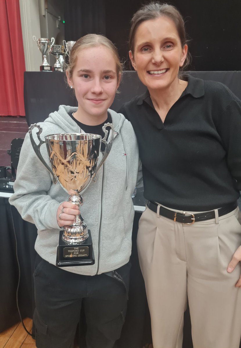 GCSE academic award night for Liv and winner of the first Tedford cup for sporting legacy 🏆