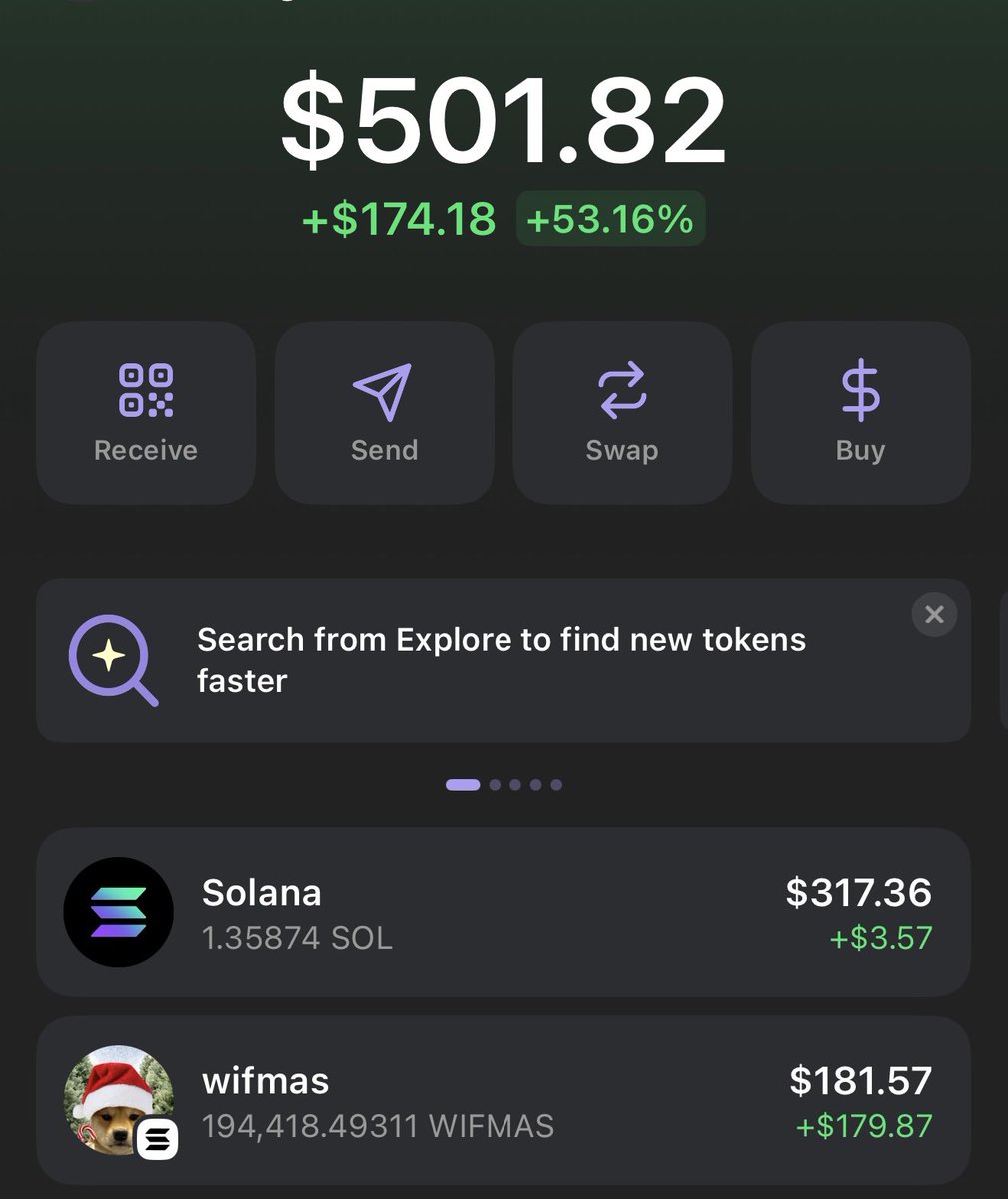 Should I be done for the day with this wallet? Started at 100$ $WIFMAS