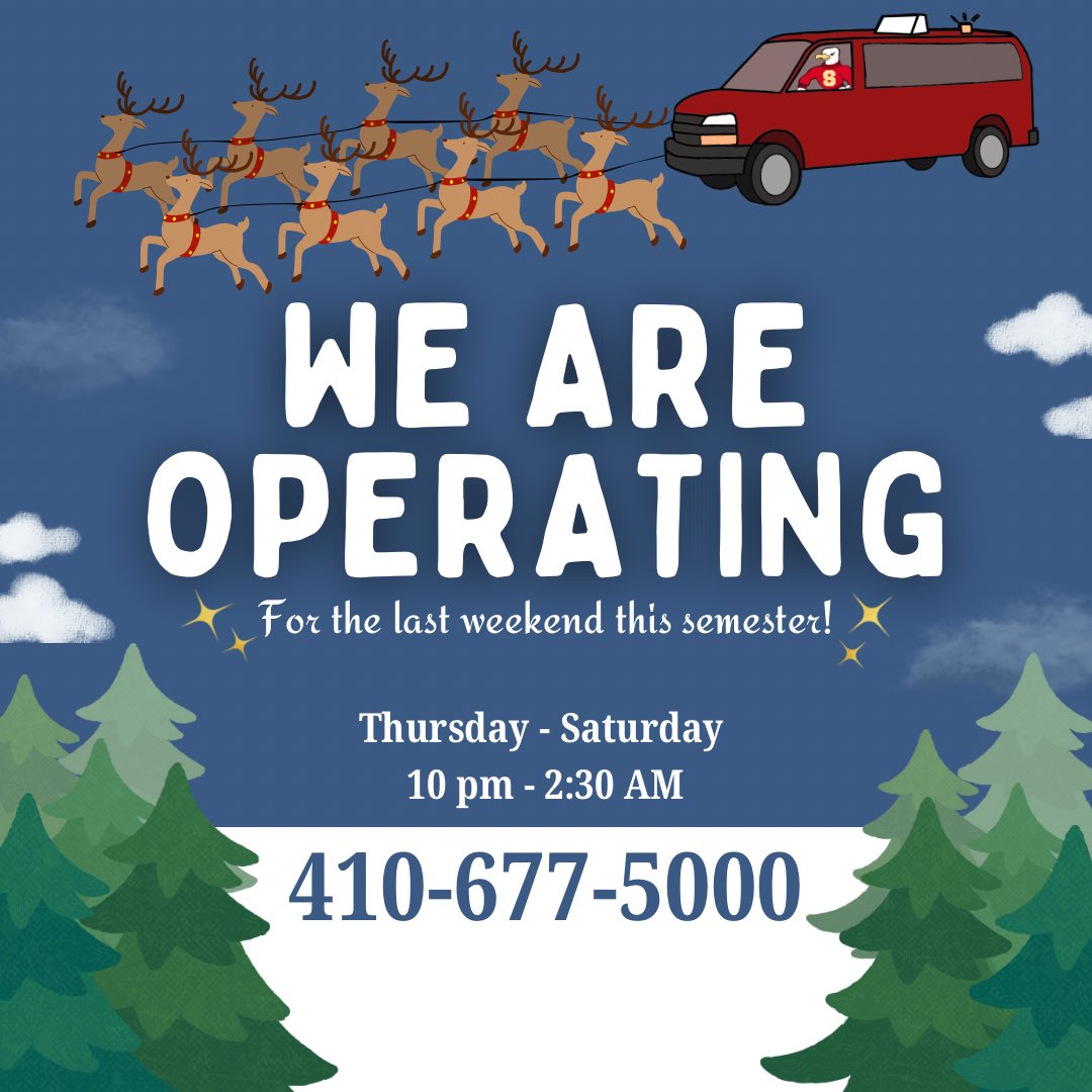 SUSaferide's tweet photo. Stay safe and warm by getting a Saferide home this weekend! This will be the last weekend we operating until next semester. 🚐☃️🫶 https://t.co/vA5t76Hzdz