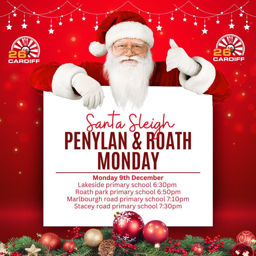 Unfortunately, due to the current weather conditions brought by Storm Darragh, we have decided to postpone tomorrow's Penylan &amp; Roath run. 

The good news - we have rescheduled for the same times on Monday, where hopefully it will be much drier to enjoy seeing Santa.