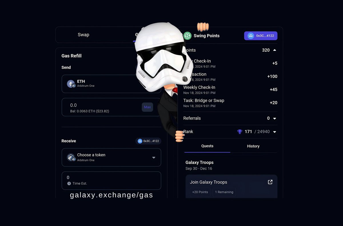 MB14H0110's tweet photo. Mastering the @GalaxyExchangeX Dashboard: Your Ultimate Guide
Dive in and dominate the game!
#SwingPointsDashboard #GalacticGlory
1οΈβ£ Track Progress & Swing Points π:
Keep an eye on your achievements and balance.
Just click on the trophy icon and hit "Point."
Follow me below β