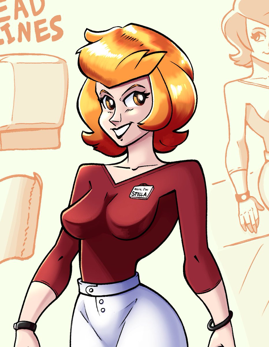 DrawmiRami's tweet photo. I just wanted to draw a pretty office lady 😅
My friend named her "Stella". #digitalart #art https://t.co/h1JC4TlZO4