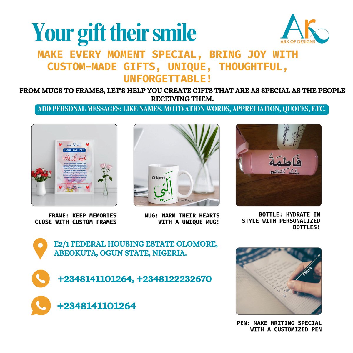 ark_of_designs's tweet photo. Custom gifts that speak from the heart! 💖🎁
I design personalized bottles, mugs, pens, frames, and more. Perfect for every occasion!

📩 DM to order or learn more. Let's create magic together. 🎨✨
#CustomGifts #CreativeDesign https://t.co/E1EMO93mxe
