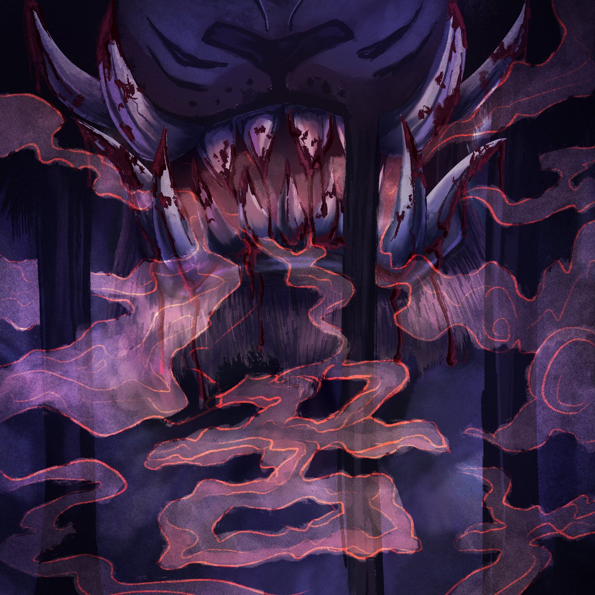 UnknownBeastXYZ's tweet image. A predator’s feast, a restless haze.