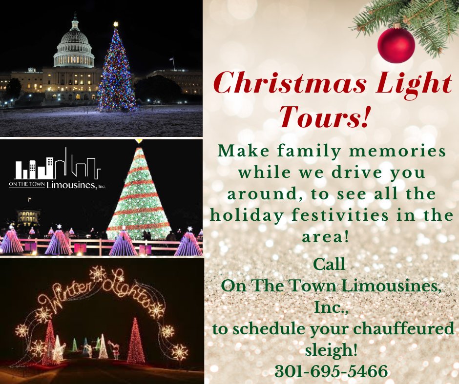 Onthetownlimos's tweet photo. #Lighttours! The #perfect #holidayadventure for #familyandfriends!

#transportation #holidaygifts #christmas2024 #holidayseason #limousine #limobus #suv #shuttle #nightonthetown #datenightideas #holidayplans #holidayideas #corporate #corporateevent #airport #maryland #DC https://t.co/kz9Q32s550