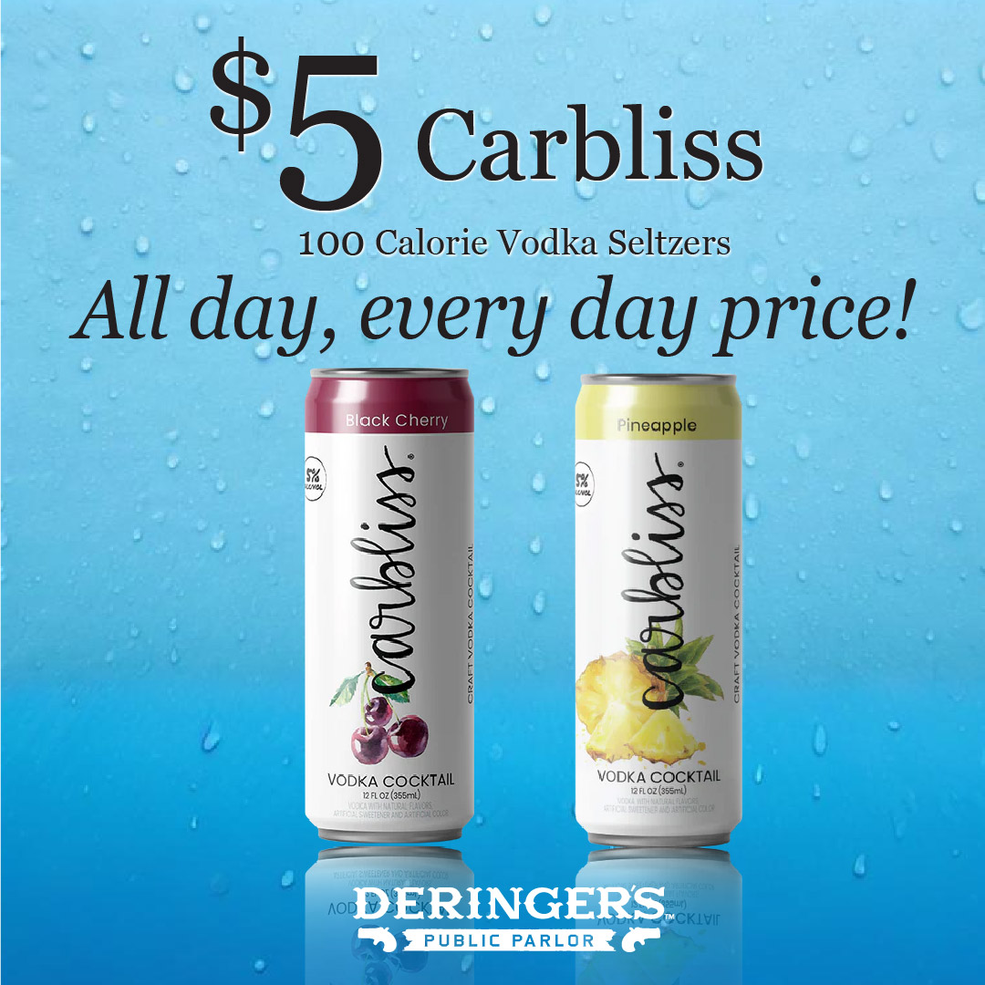 DeringersCF's tweet photo. Deringer's has everyday price for $5 Carbliss. See y'all soon! 🤠🍒

#deringerscf #drinklocal #countrylife #seltzerlife #cedarfalls #cedarfallsiowa #mainstreet https://t.co/6WjVvnLviP