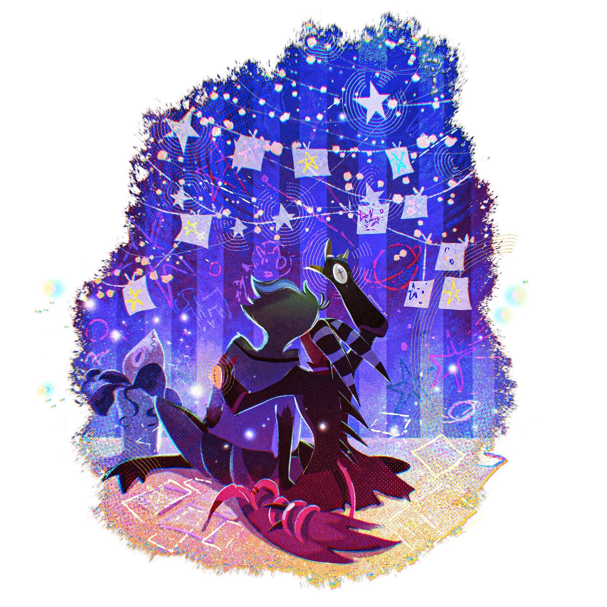 Meridyyyyyan's tweet photo. “In Our Sky” 
#Stolitz #Helluvaboss #stolashelluvaboss #stolasxblitzo #blitzø #Blitzo #Mastermind #vivziepop https://t.co/ae5axK6jIe