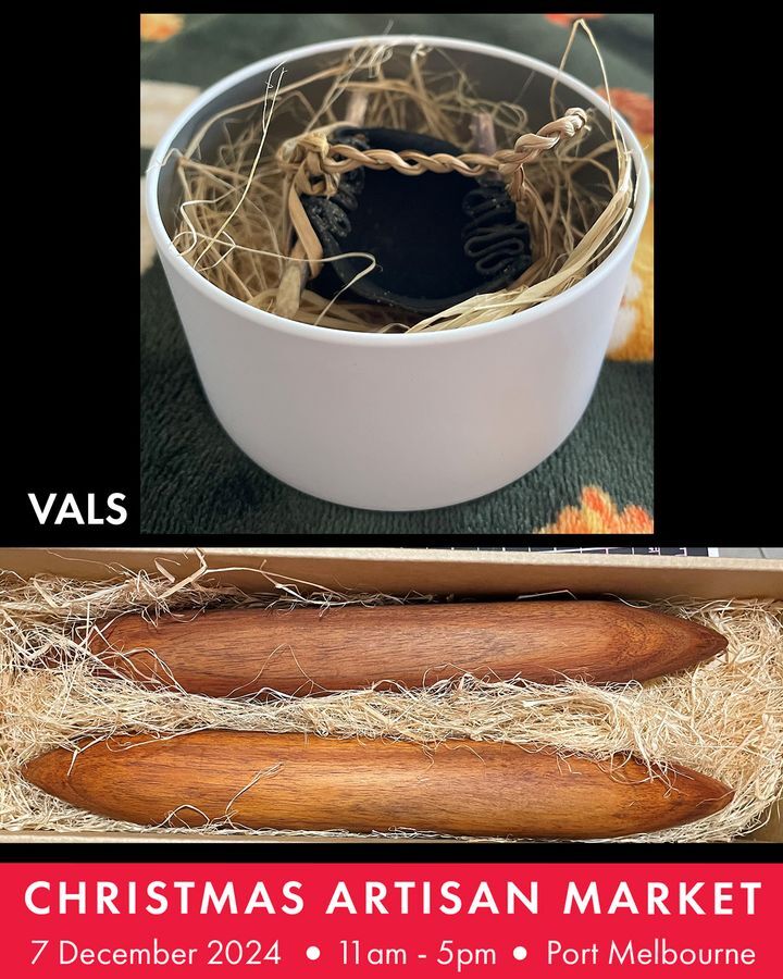 🌟\\// 2024 Christmas Artisan Market \\//🌟
 ❤ Please welcome a very special vendor❤

VALS -- Victorian Aboriginal Legal Services will be featuring works created by First Nations people--Koori (Victoria), Palawa (Tasmania)🌟🌟🌟🌟

🎁 More Info: 3207port.com.au/blog/christmas…