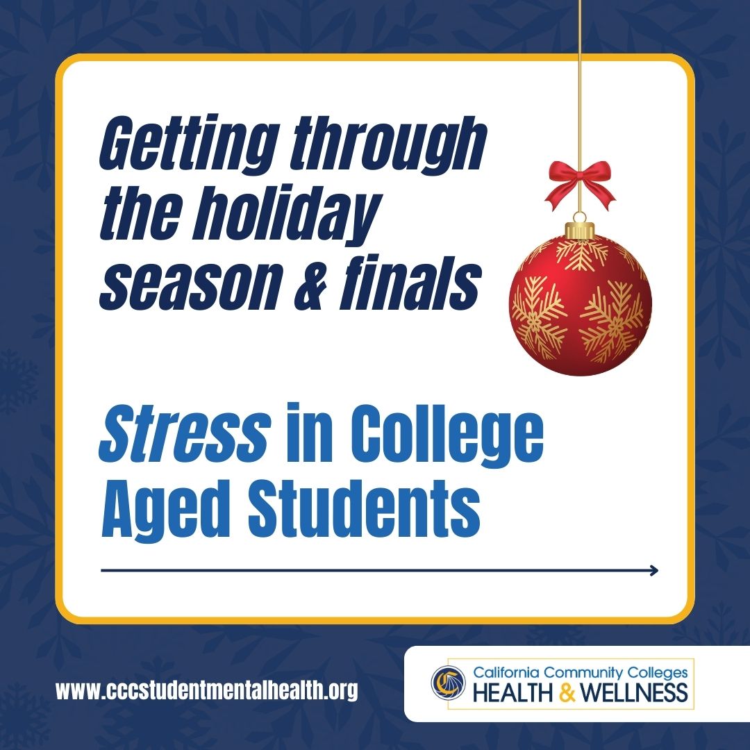 ccchealthwell's tweet photo. Finals &amp; the holidays can be stressful!

Take care of yourself with these tips:

- Self-care during finals
- Managing stress

Find resources at https://t.co/vjg0GMhr6c https://t.co/GLAsOzZXmF