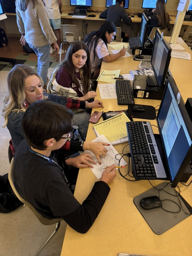 Boerne - Samuel V. Champion High School counselors, BMSS counselors and Mrs. Reeh from PTECH Health Science are in 8th grade CCR classes talking about Endorsements, 4 year plans, and course cards for high school this week.