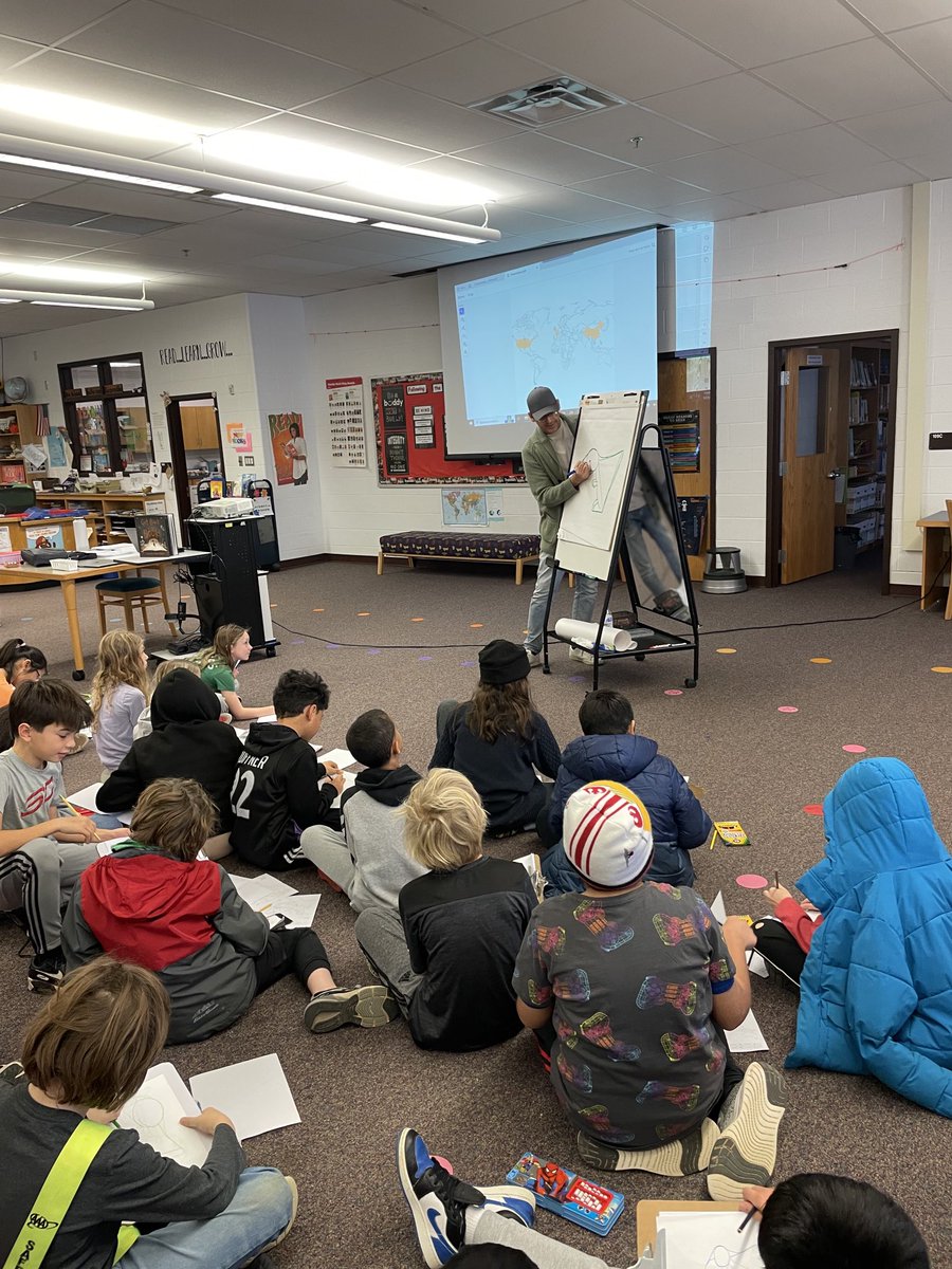 MasonCrestLib's tweet photo. A great visit by local author Larry Issa today! The kids loved hearing how “Get Back in the Book” was created. They also loved getting his signature;) ⁦@MasonCrestES⁩ https://t.co/HOgdq1tY0R