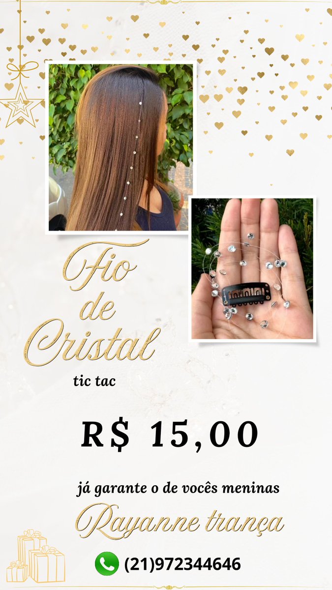 Ray_Trancista's tweet photo. O queridinho de vocês meninas Vendo fio de cristal no tic tac , apenas 15,00 reais 😲 !!!! Informações (21)972344646 https://t.co/OCGuBezASV
