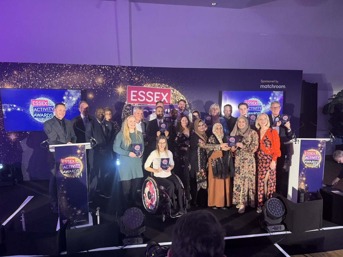 ActiveEssex's tweet photo. And just like that, our ceremony has ended.
A massive thank you to those that attended and supported the event. Without you it wouldn’t be possible.
Congratulations to our winners and those highly commended!
#EAA24 https://t.co/mrKQcFulKf