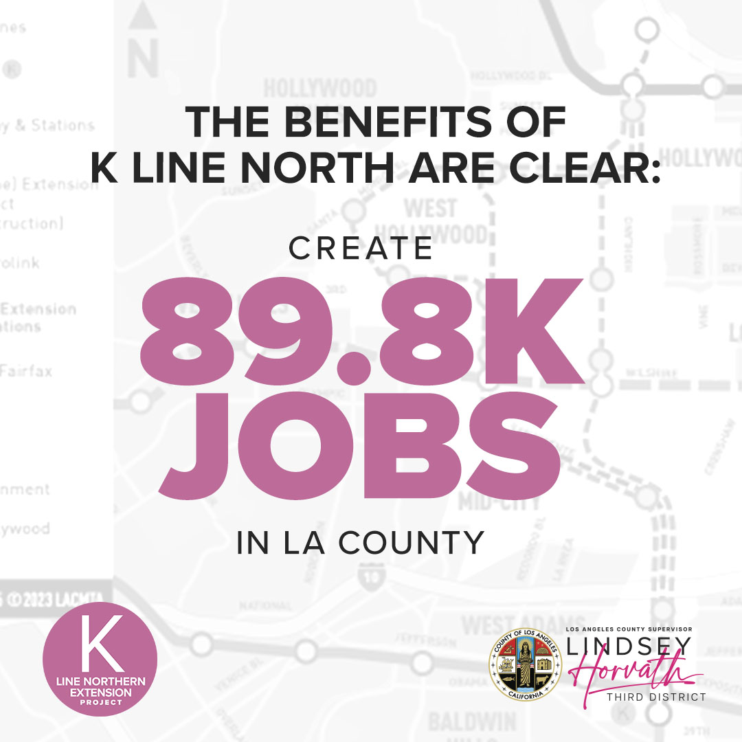 LindseyPHorvath's tweet photo. The evidence is undeniable: the K Line Northern Extension San Vicente-Fairfax alignment will be an economic engine for the corridor, the riders and the region.
When we improve mobility, we unlock economic opportunity. Let's #FinishTheLine! https://t.co/nNleO3ptb9