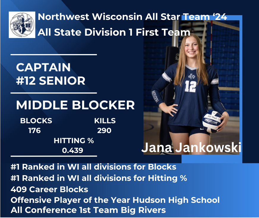 So proud of my <a href="/hudsonvball/">HudsonRaidersVolleyball</a> teammates 2024 season; 36 wins 3 losses, conference champs, regional champs, sectional champs, <a href="/wiaawistate/">WIAA State Tournaments</a> WIAA state tournament quarterfinals