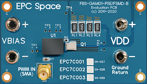 EPC_Space's tweet photo. The EPC7C002 is a 100  V low-side driver demo board utilizing the FBS-GAM01P-C-PSE to drive the 100 V discrete eGaN FET FBG10N30B

Learn more here: https://t.co/KUSx7Q9DbM https://t.co/YxCCBfRP6E