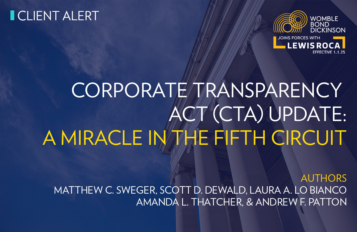 CTA Update: On December 3, 2024, the U.S. District Court for the Eastern District of Texas issued a nationwide injunction, blocking enforcement of the Corporate Transparency Act’s January 1, 2025 reporting deadline. Learn more: hubs.ly/Q02-DZ1w0