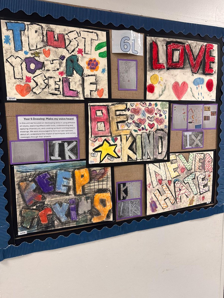 BrookfieldsPri1's tweet photo. As part of our Art Curriculum, Year 6 have created their own Street Graffiti Artwork using a range of mediums and techniques. #teambrookfields #WeAreCreate https://t.co/av698QYxxT
