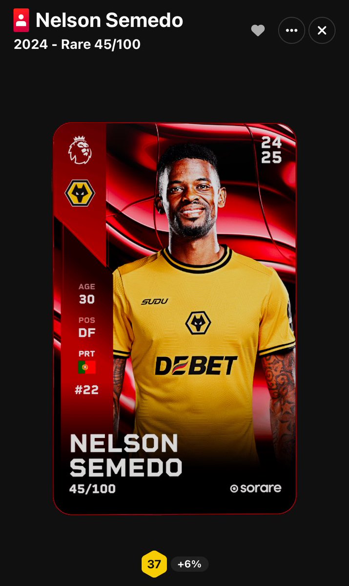⁦<a href="/Sorare/">Sorare</a>⁩ Christmas giveaway 🚨
Nelson Semedo rare in season premier league 
Like ✅
Retweet ✅
Follow ✅
Comment your username below. 

Winner announced tomorrow before the deadline. Good luck!