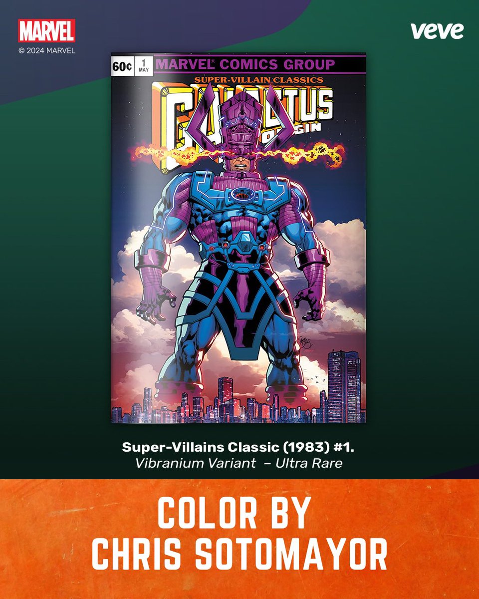 Super-Villains Classic (1983) #1
The Origin of Galactus! 
This release features VeVe-Exclusive Rare &amp; Ultra Rare covers Paco Diaz and Chris Sotomayor.