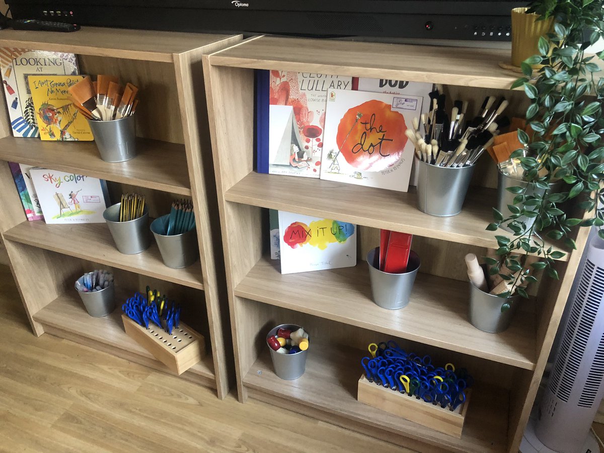 When you work with a wonderful school and set them a little challenge of creating an art room! One year on, I was invited back to see their amazing studio. Thanks to two fabulous teachers who found grant funding, applied  and were successful.
Grove Street Primary School, Wirral.