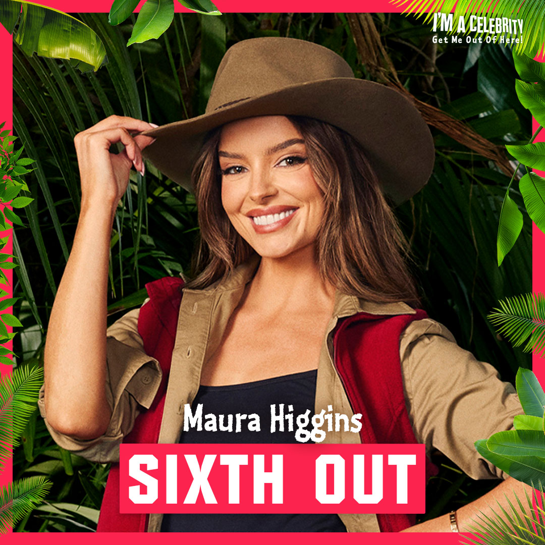 She conquered the Junkyard, the Jungle and one almighty fear of spiders but it’s time for Maura Higgins to kiss the Jungle critters goodbye 💋 She’s the sixth Celebrity to leave Camp! #ImACeleb