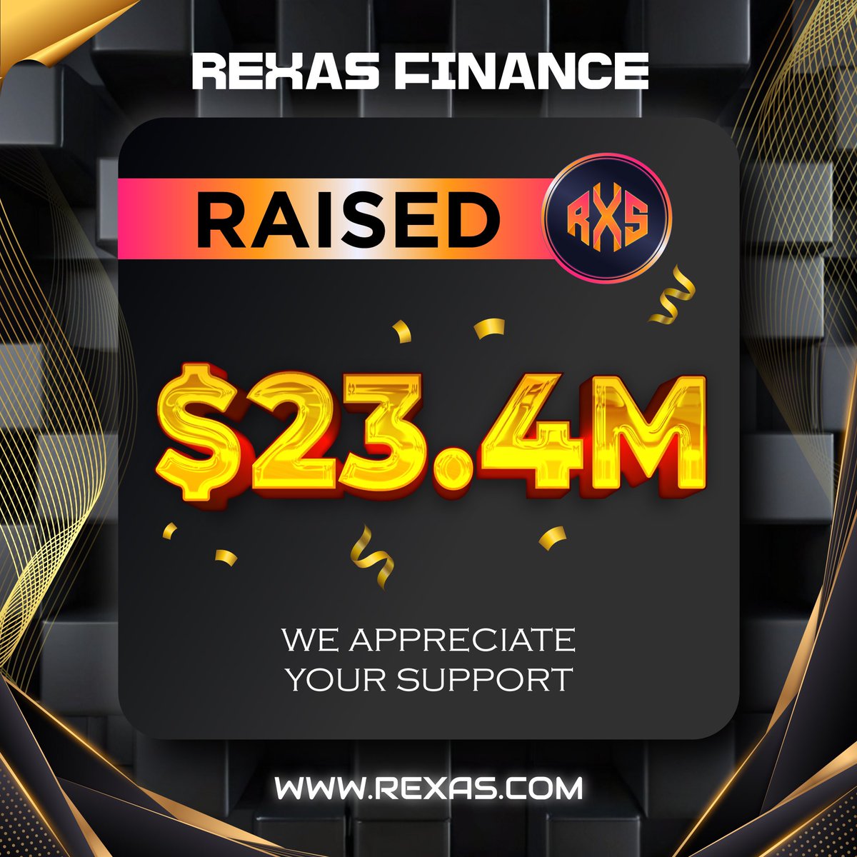 rexasfinance's tweet image. ⭐️ Milestone Alert! ⭐️

Rexas Finance has successfully raised $23.4 Million! 🚀

Thank you for your support! 👍

Buy Now: Rexas.com

#rexas $RXS #RexasFinance #crypto