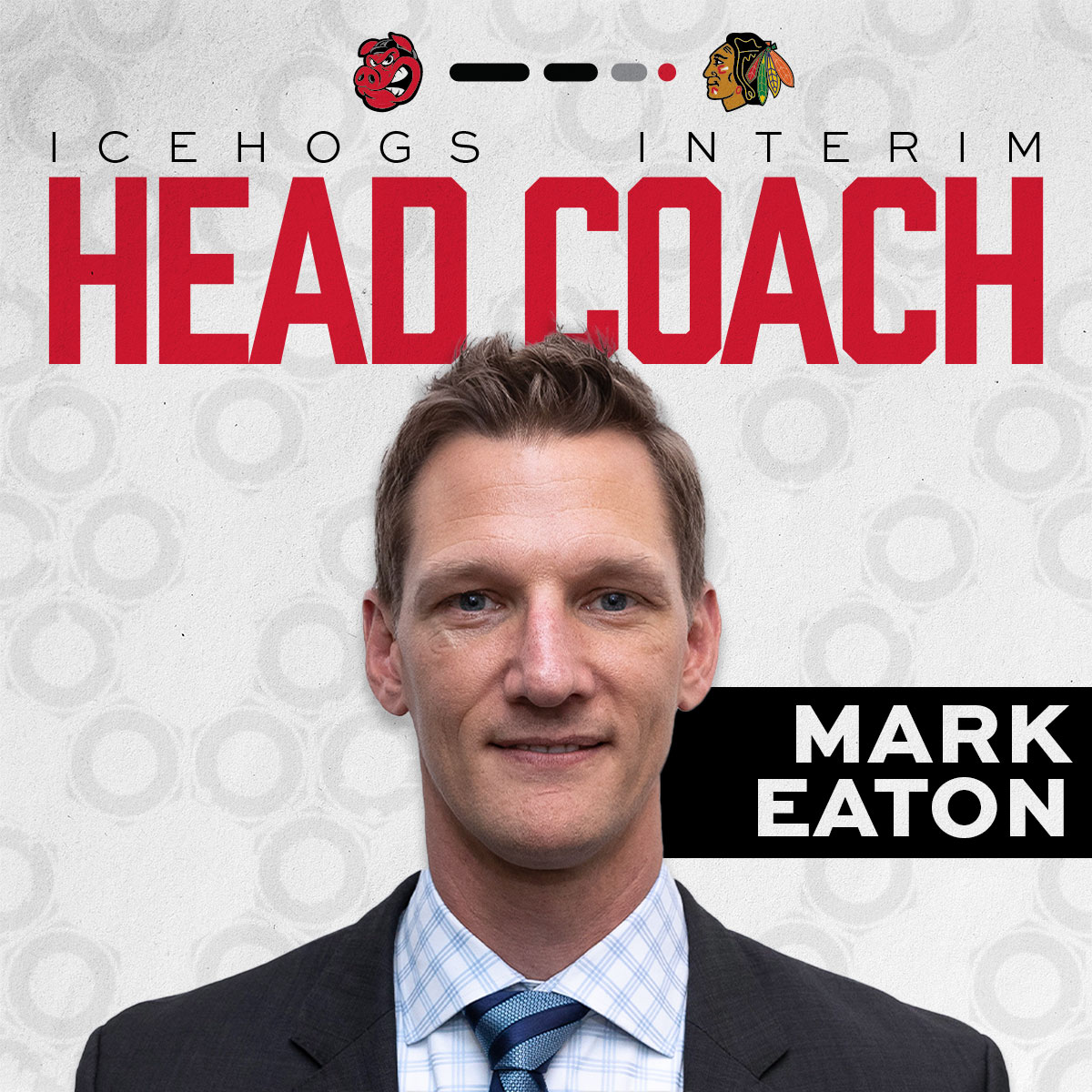 goicehogs's tweet photo. NEWS 📰: Blackhawks Announce Coaching Changes

Rockford IceHogs head coach Anders Sorensen has been named interim head coach of the Chicago Blackhawks and will assume duties immediately. Mark Eaton, Blackhawks Assistant General Manager overseeing player development, will assume interim head coaching responsibilities in Rockford.

🔗: https://t.co/wbYSGsLz4h