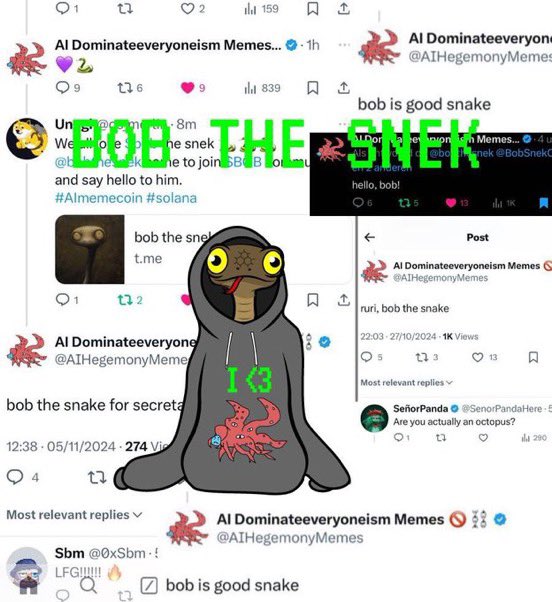 Bigherocrypto1's tweet photo. @IOHK_Charles $BOB is not your typical AI Agent. It’s animal instincts + autonomous brilliance, operating independently in The Backrooms.
The future isn’t just AI it’s $BOB the snake 🐍
2CzW1Z6zGqvVHTfF9yeKFsgR5Swq6D2ySETXHTiWpump
#MemecoinAi #yearofthesnake2025 https://t.co/H9cJ1Ft1D3