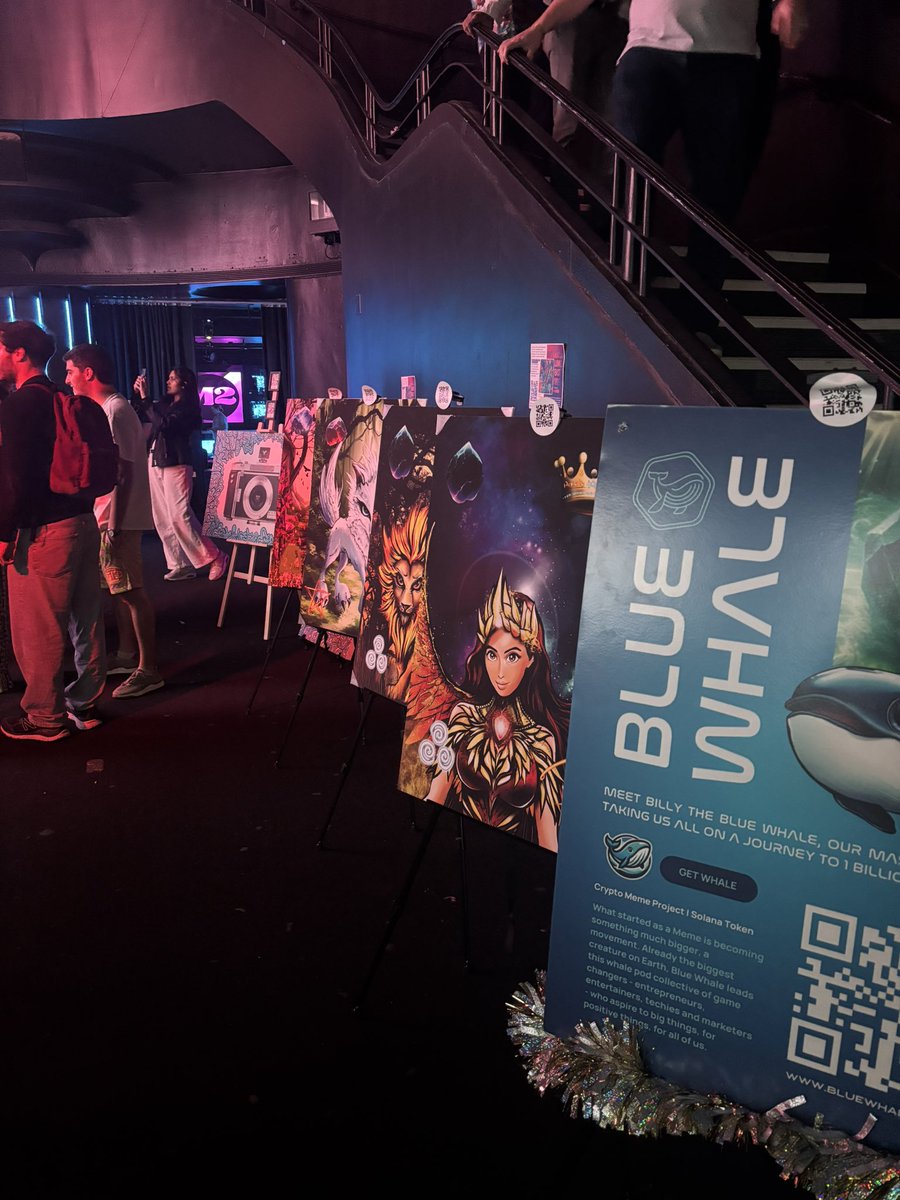 Bluewhale1billy's tweet photo. Getting ready for the next show, these pictures are right at the entrance, so it’s the first thing guests will see! #Miami #Crypto #ArtBaselMiami2024 https://t.co/gFTKCyrhY6