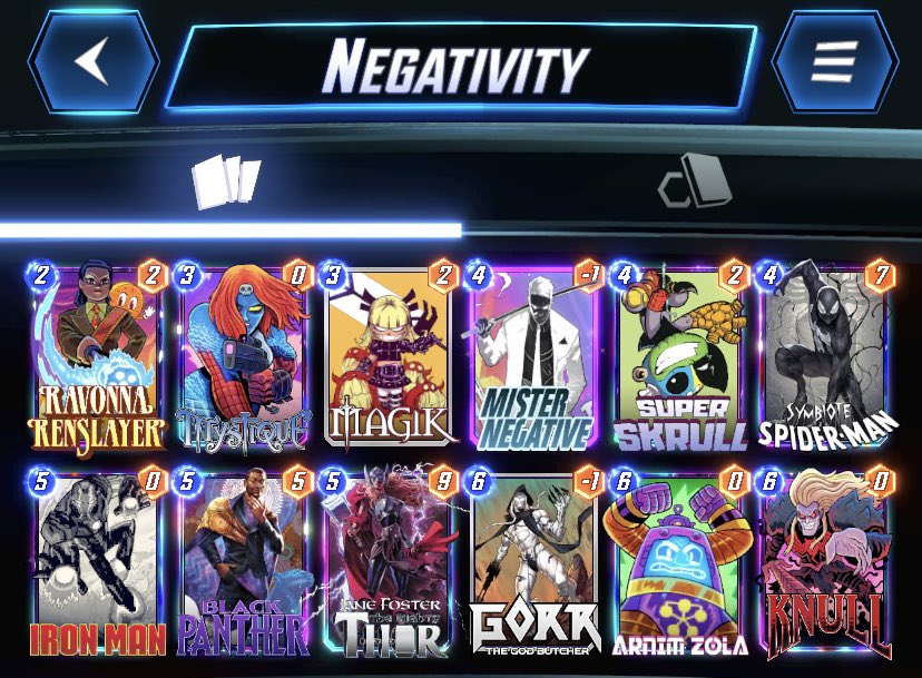 Wanted to do it with Agatha but gave up at 77 😂 switched to this deck for a quick climb. Lot of the time Mr negative isn't even needed. <a href="/SnapDecks/">SnapDecks</a> <a href="/MARVELSNAP/">MARVEL SNAP</a>