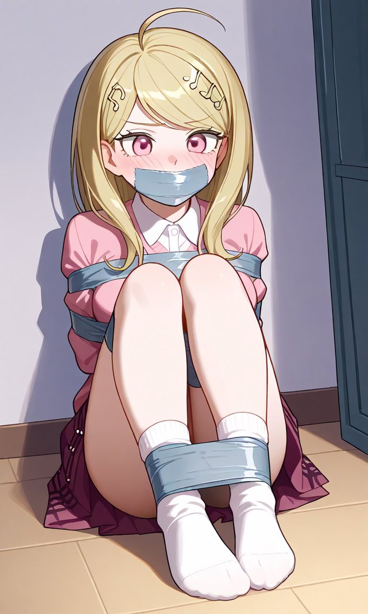 mit4lex's tweet image. Kaede akamatsu tape gagged bondage #bondage #anime #animebondage #gagged #tapebondage