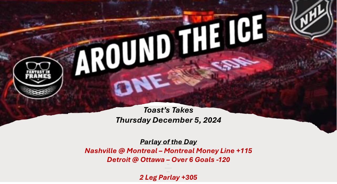 toastclark's tweet photo. #ToastsTakes #AroundTheIce #HockeyX #HockeyBets #NHLPicks #NHLBets #GamblingX #GamblingTwitter #HockeyPodcasts @jtorange @tich4141 @FantasyInFrames @FIFHockey https://t.co/h7mes9AGBO